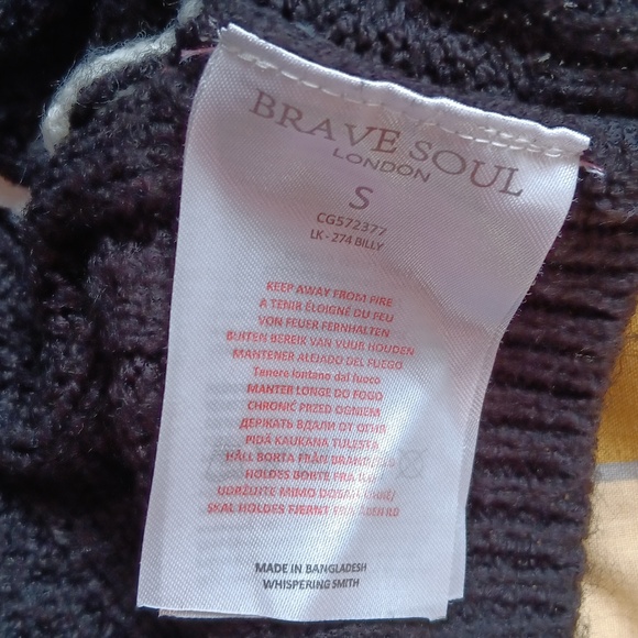 Brave Soul London cropped cable knit sweater - Picture 5 of 6